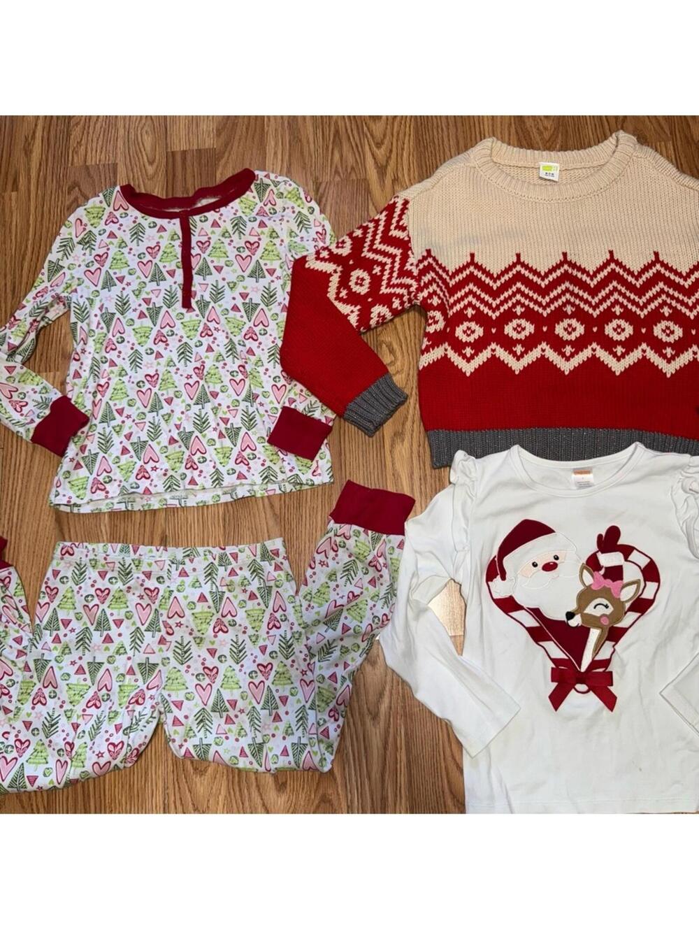 Girls medium festive Christmas clothes bundle